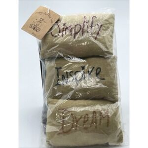 Very RARE Honey & Me Pillow Pack Of 3 2005 In Packaging Primitive Decor Retired